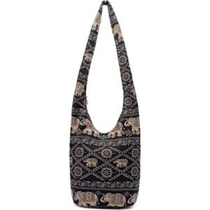 𝅺🆕 Hobo Fashion canvas Shoulder Bag Hippie Crossbody Bohemian Animal Print NWT